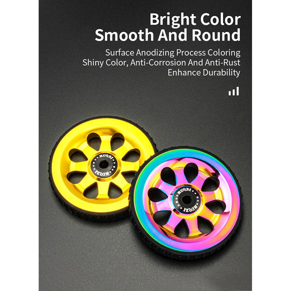 1 Paar Vouwfiets Wiel Keramiek Lager Verbeterde Verbreed Tire Extra Wiel