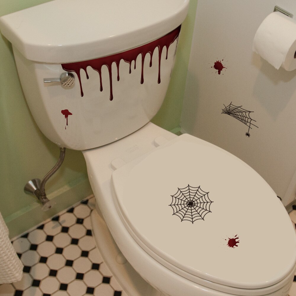 Bloody Hands Window Stickers - Bloody Designs Hand Prints with Blood Splatter