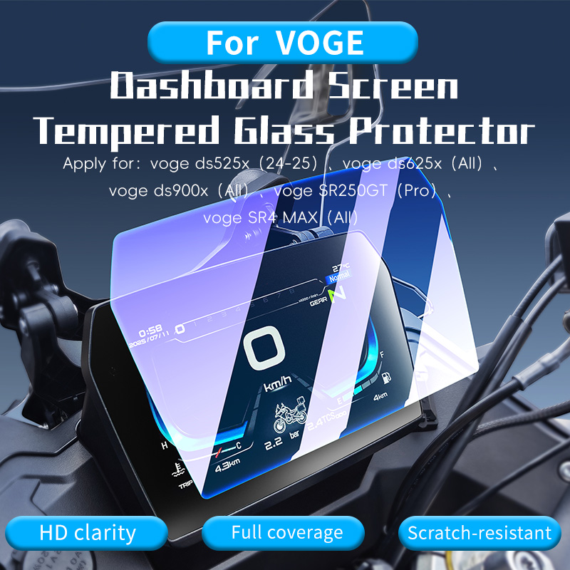 Geeignet für Voge VDS525X, VDS625X, VDS900X Instrument gehärtetes Glas Film Schutzfolie für SR4 MAX SR250GT Motorradteile