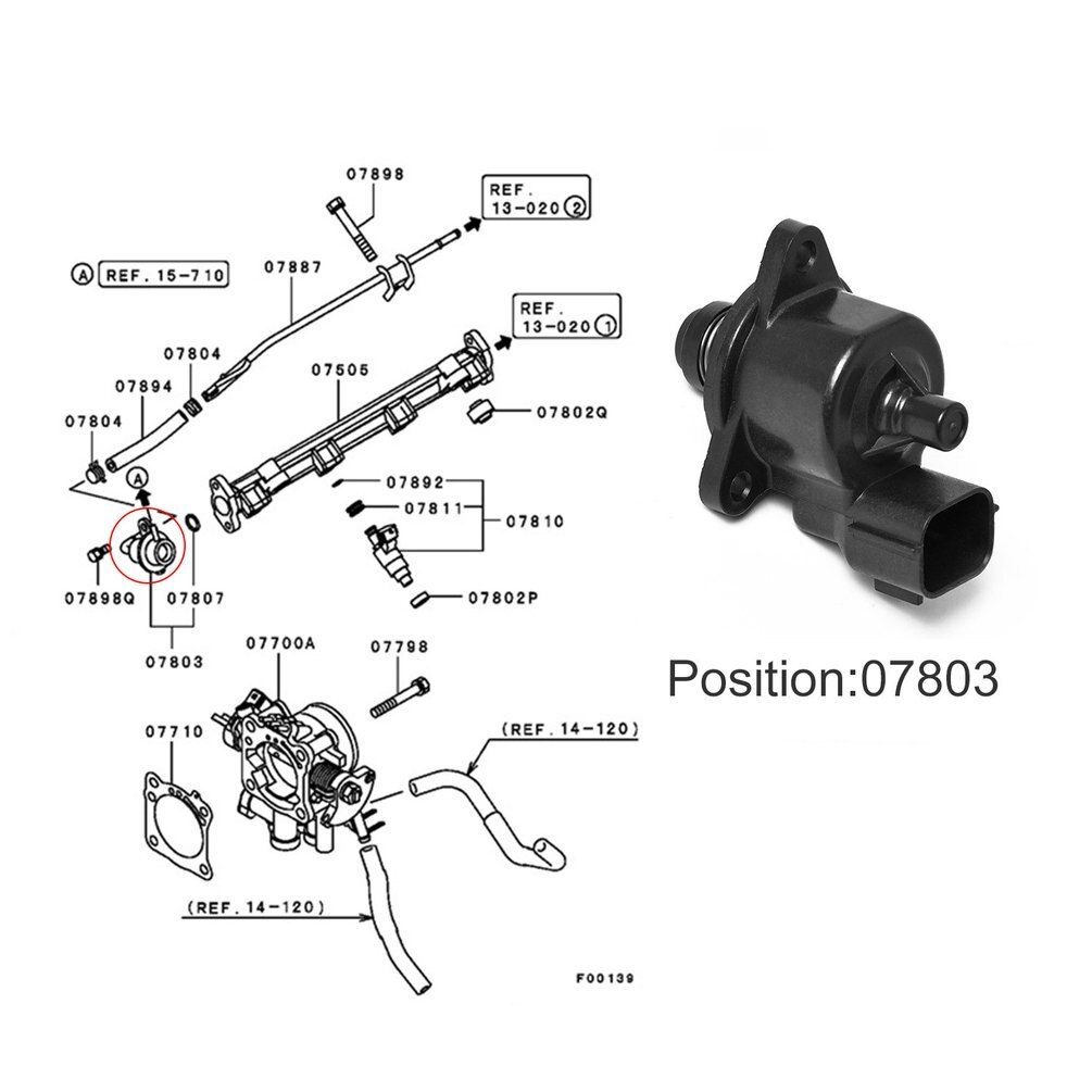 Metal Idle Air Control Valve MD628318 MD628168 MD628166 1450A069 MD628119 For Mitsubishi For Golan For Lancer For Outlander