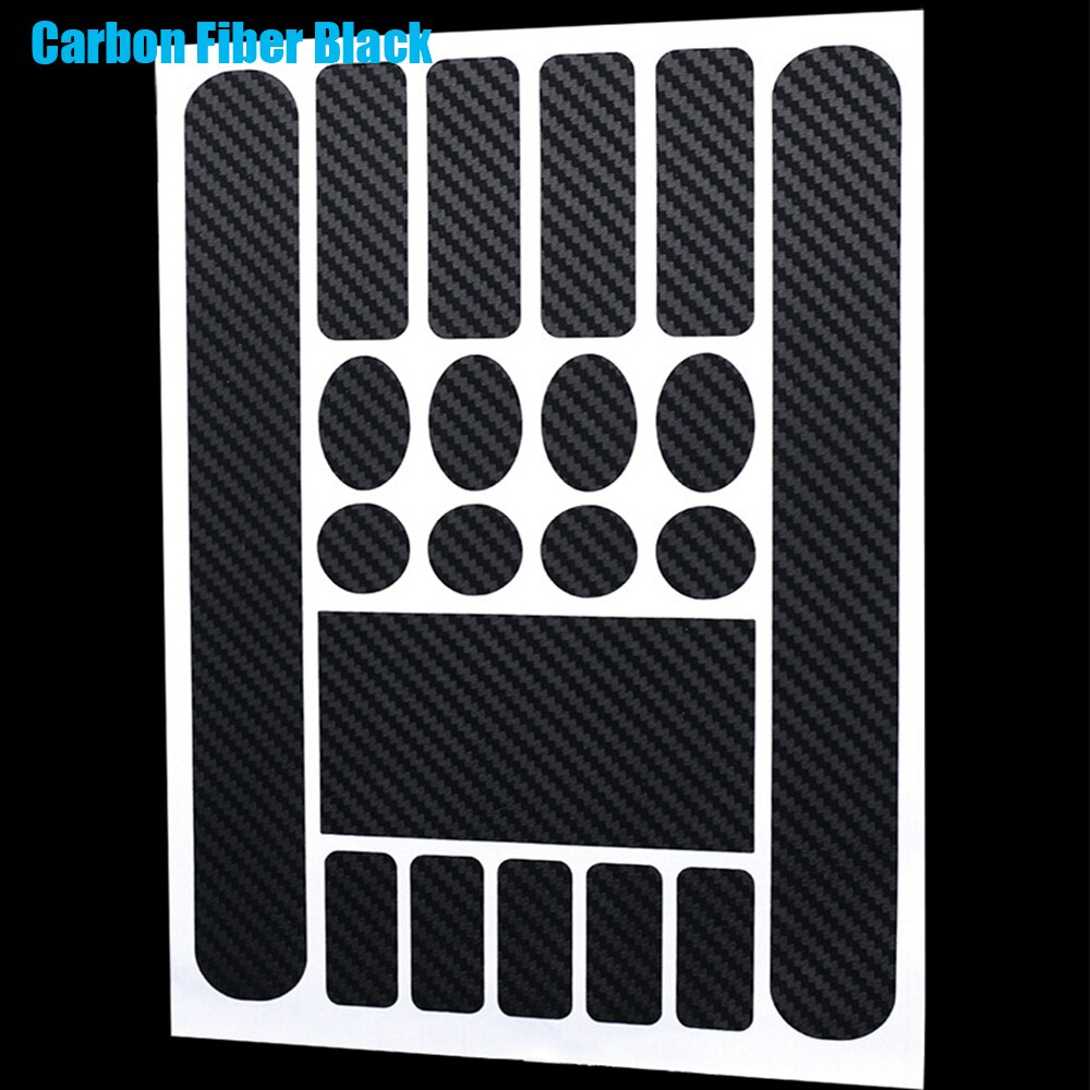 1 PC Bicycle Protective Sticker Scratch-Resistant MTB Road Bike Front Fork Protective Film Chain Frame Safety Tape Protector: Carbon Fiber Black