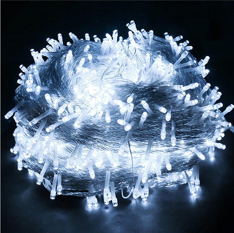 Thrisdar 100M 800 Christmas Led String Fairy Light Outdoor Garden Wedding Party Fairy String Xmas Tree Garland Light: White