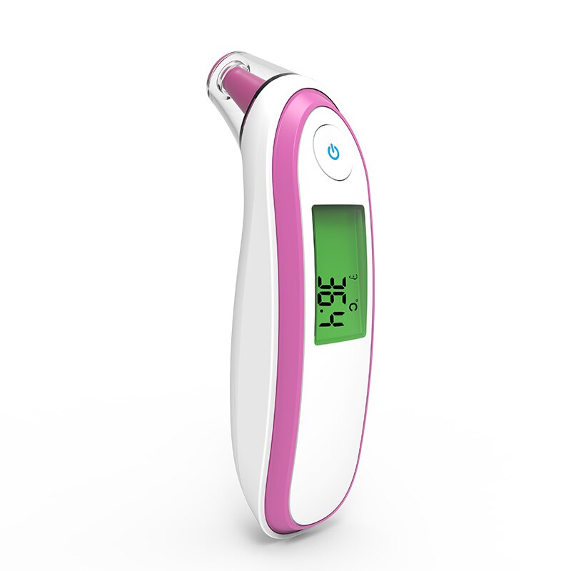 Boxym digital lcd baby termometer infrarød kropsmåling термометр pande øre kontaktfri krop baby børn termômetro: Lyserød