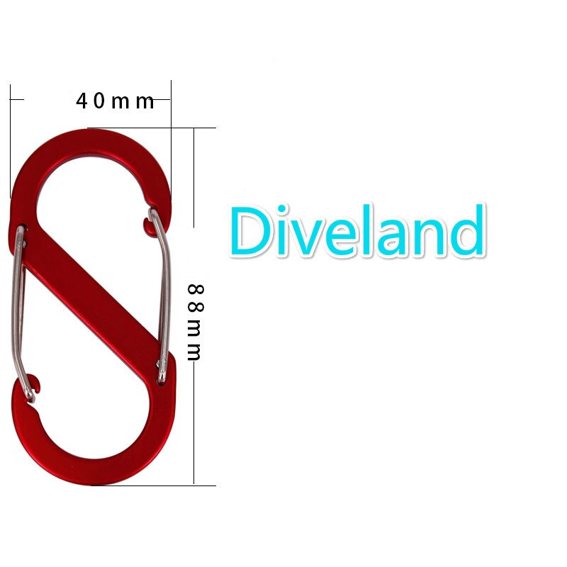 2 Stks/partij Grote Maat 88Mm Duiken Aluminium Karabijnhaak S Vormige Dubbelzijdig Sleutelhanger Multifunctionele Sleutel Rugzak Haak