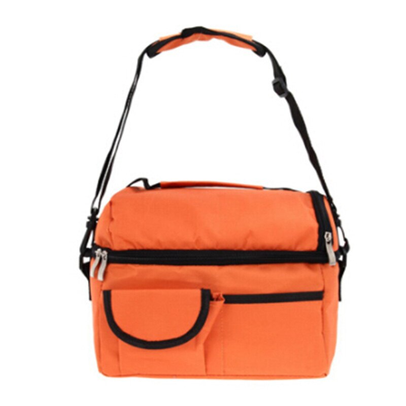 2 lags isoleret køletaske termisk madpakke picnic madopbevaring mulepose bulk parti tilbehør forsyning produkt: Orange