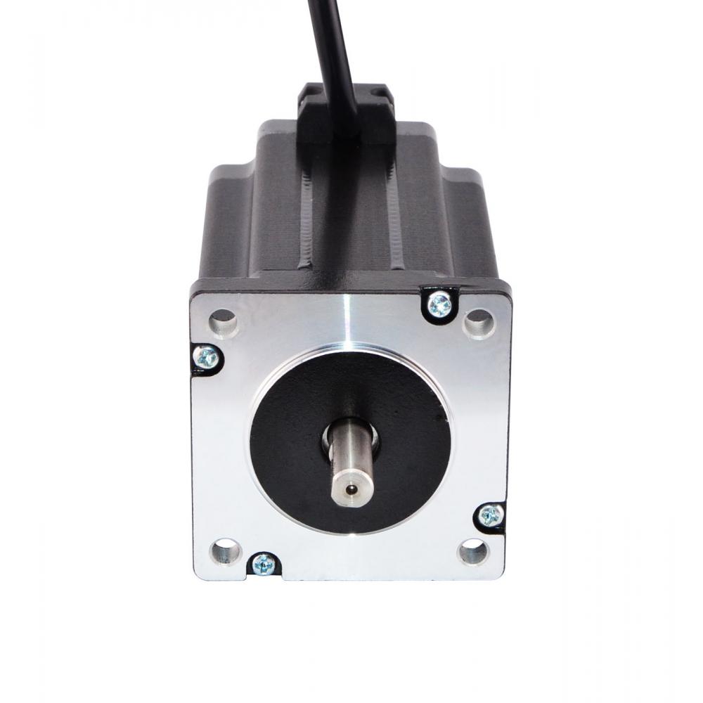 Dual Shaft Nema 24 Stepper Motor 4.2A 4Nm(566 oz.in) 60x60x100mm 4-lead 8mm Shaft for CNC Lathe Router