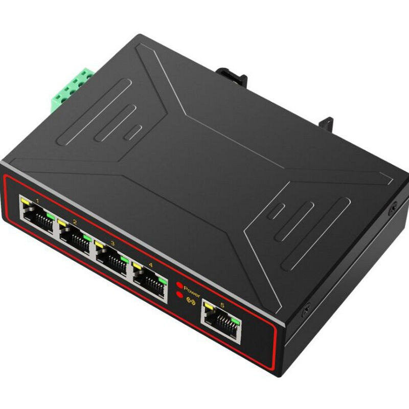 5 Port 10/100/1000 Mbps Industriële Netwerk Switch Gigabit Lan Adapter