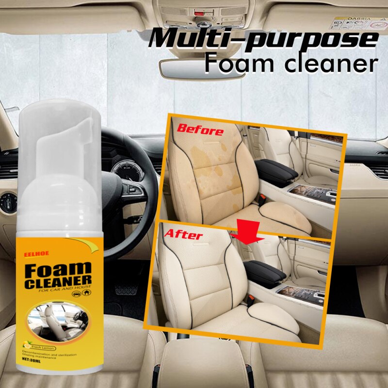 30ML Car Interior Cleaning Foam Cleaner Multi-function foam cleaner Car Seat Interior Car cleaner Auto Leather Clean Wash: Default Title