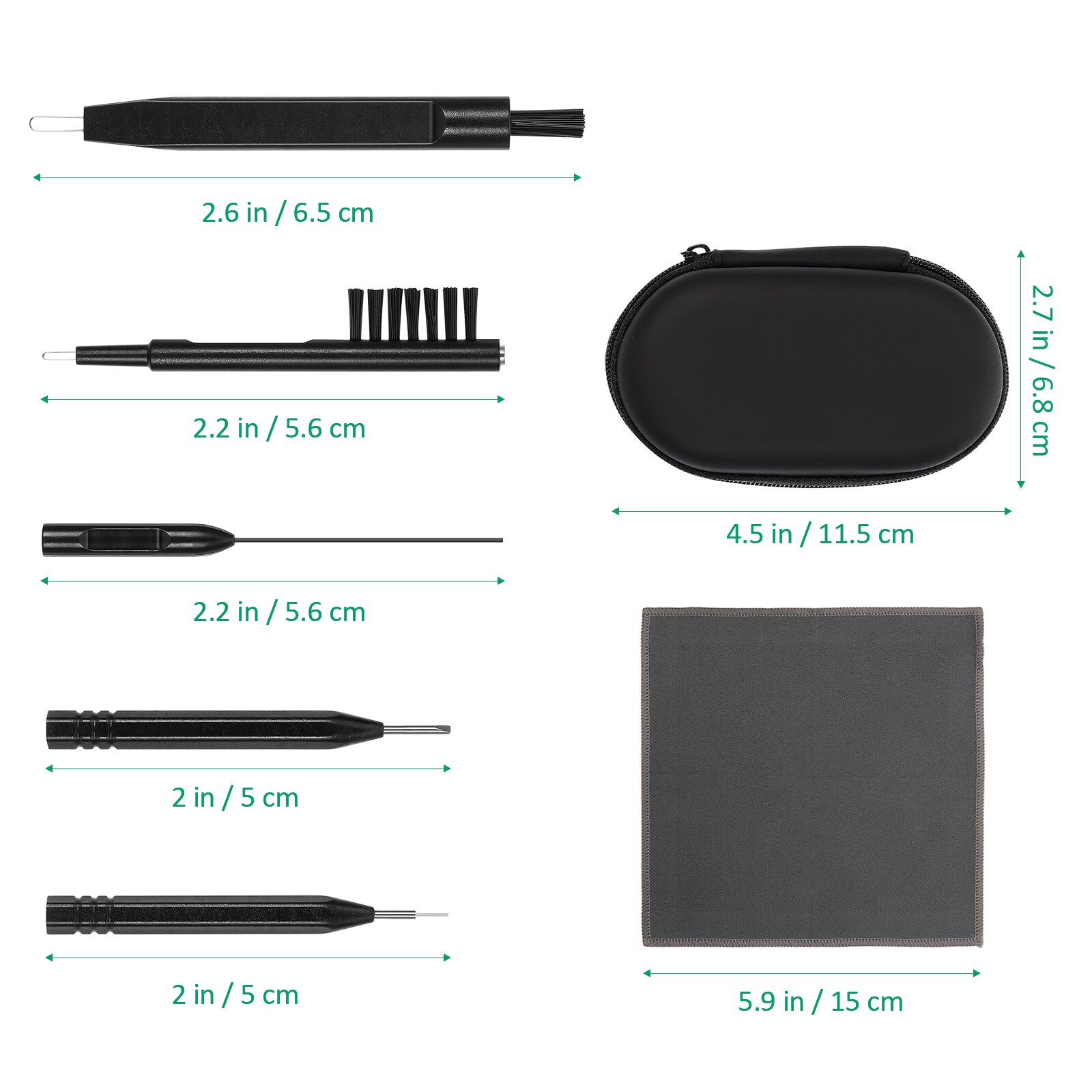 1 Set Fine Easy Clean Hearing Aid Cleaning Tool Hearing Aid Cleaner Kit Earpiece Cleaner