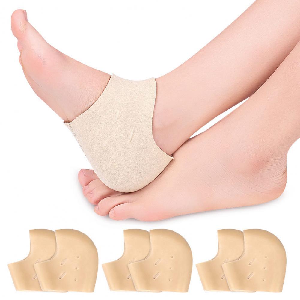2Pcs Vrouwen Man Hak Covers Schokabsorptie Langzaam Druk Voet Pads Met Doek Langzaam Druk Voet Pads Met Doek