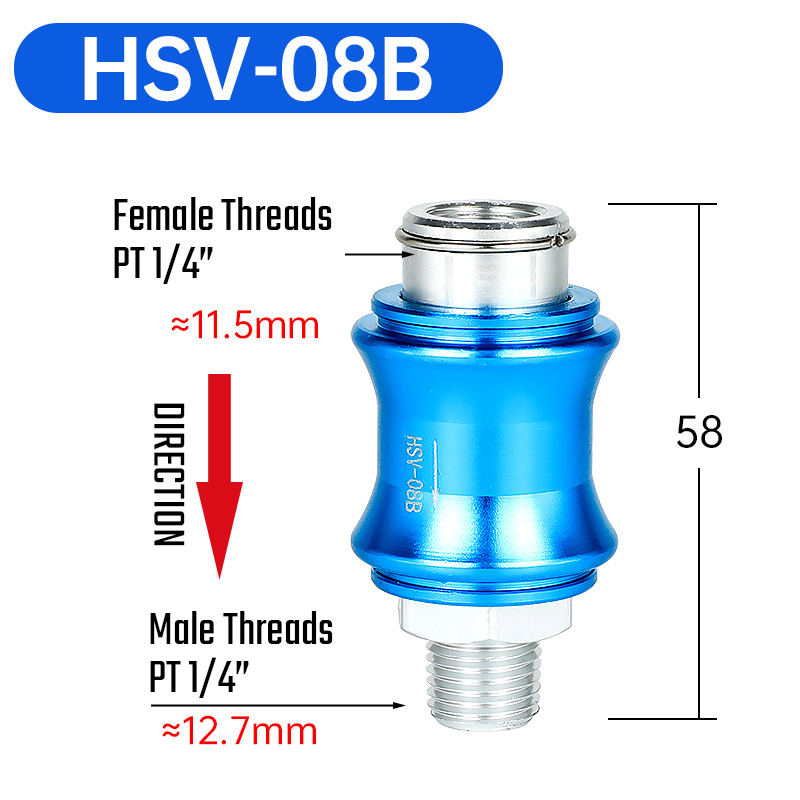 Hand Slide Valve LAIZE HVS Air Flow Switch Hand Slide Valve Manual Passing Control Sun Rise & Airtec Type: Royal Blue