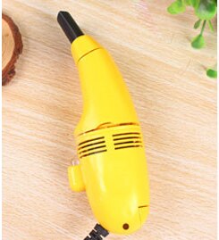 Style Small Portable Durable USB Vacuum Cleaner Brush Dust Collector Computer Keyboard Phone Universal Cleaning Gadgets: Yellow