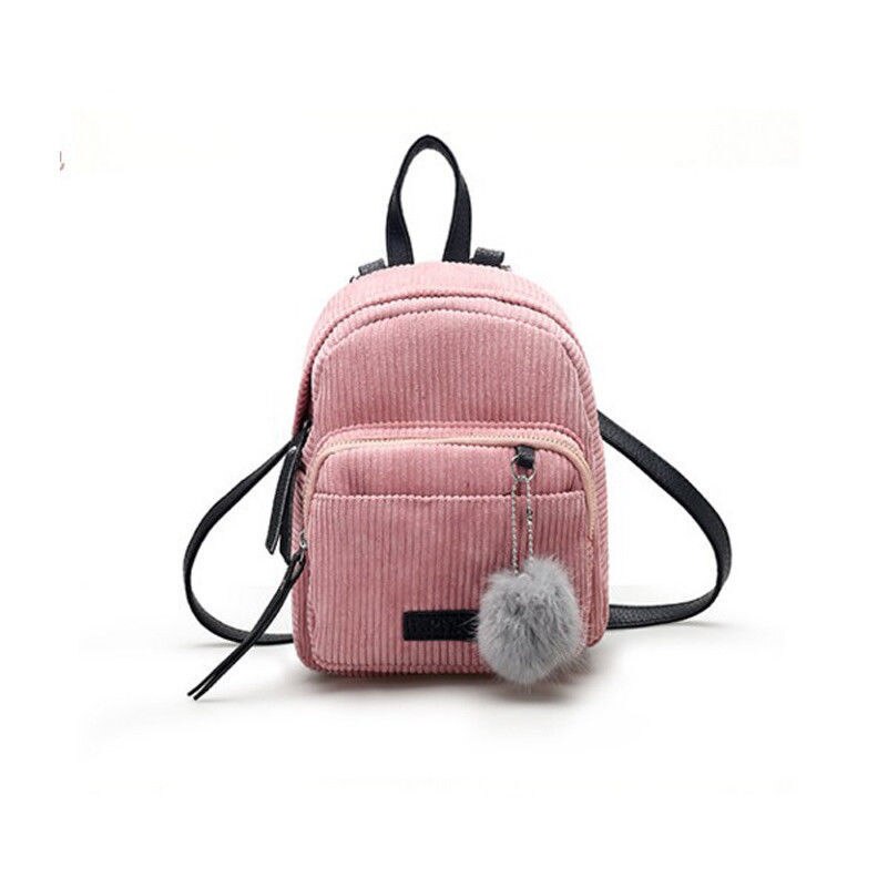 2018 nova marca feminina meninas sólido pequeno ombro mochila de viagem veludo mochila