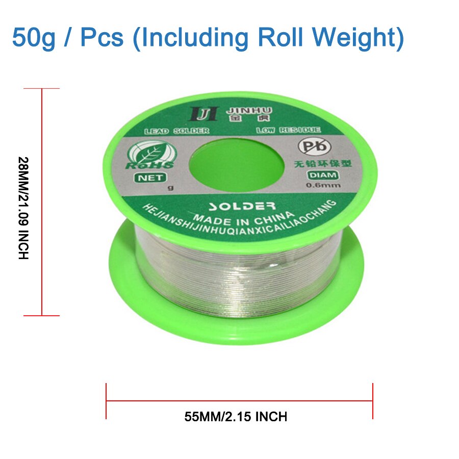50g Lead-free Solder Wire 0.5-1.0mm Unleaded Lead Free Rosin Core for Electrical Solder RoHs