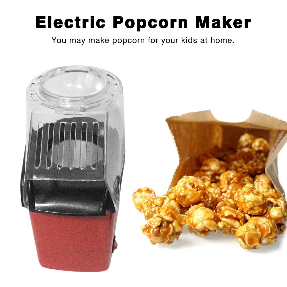 Mini Draagbare Elektrische Popcorn Maker Huishoudelijke Automatische Popcorn Machine Lucht Blazen Soort Popcorn DIY Popper Kinderen