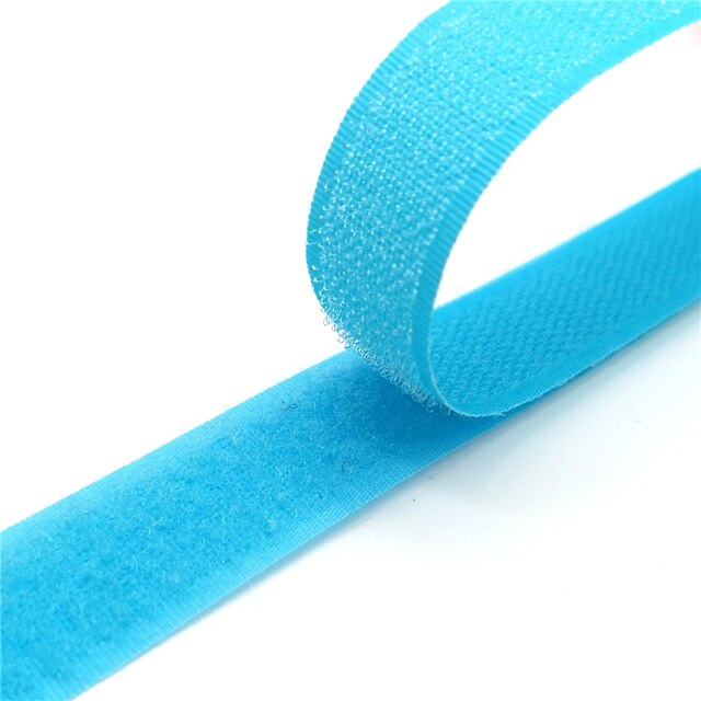 1 Pair Length 1 Meter Width 20 mm Color Hook Surface Hook and Loop Fastener Tape Without Glue Velcro Sewing Accessories: blue