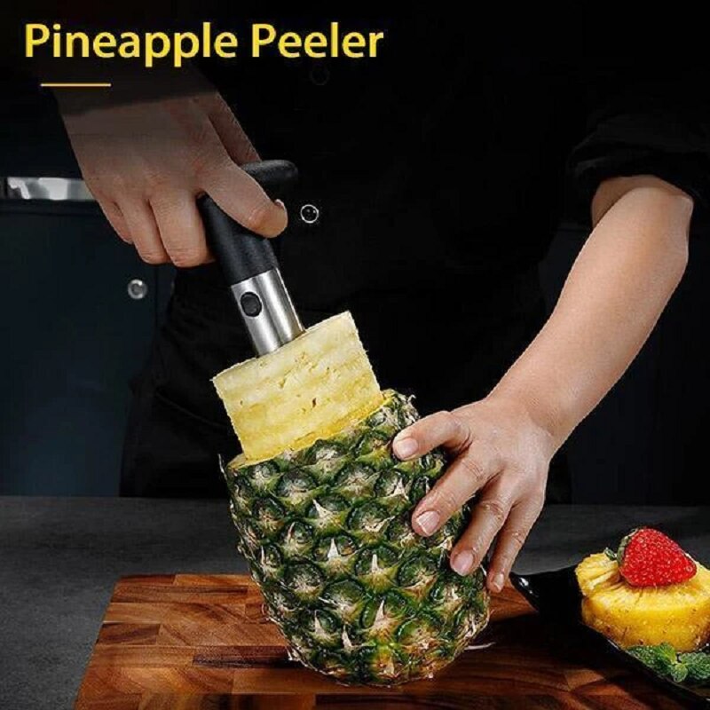 Pineapple Slicer Stainless Steel Pineapple Peeler Cutter Corer Fruit Kitchen Fruit Tool Slicer and Lemon Squeezer Juice Juicer