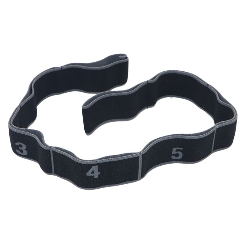 L9BD Yoga Pull Strap Belt Resistance Bands Latex Elastic Stretching Fitness Gymnastics Training Bands Home Gym Equipment: Digital gray