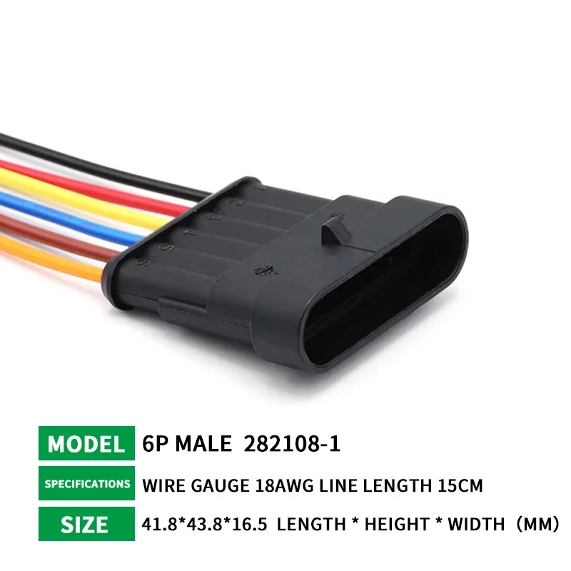 1/2/3/4/5/6 Pin HID Serie Waterdichte Auto Vrachtwagen Connector 15 CM 18AWG Kabel Bedrading Kit 5/20/100 Sets met Plug