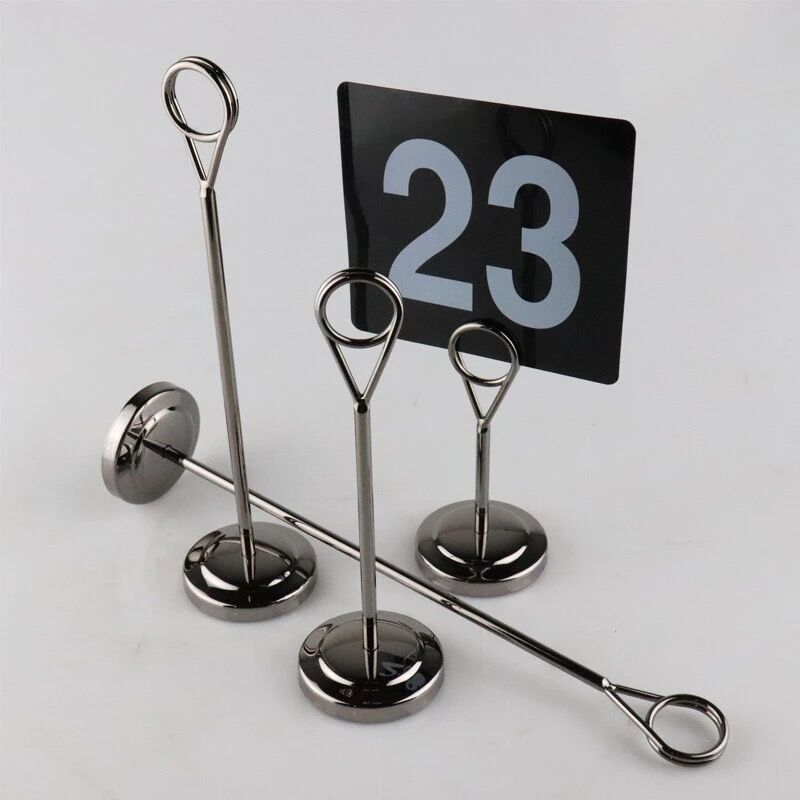 Place Card Holder Tabletop Menu Holder Harp-Clip Number Holder Recipe Holder Reserved Card Holder For Restaurants, Weddings