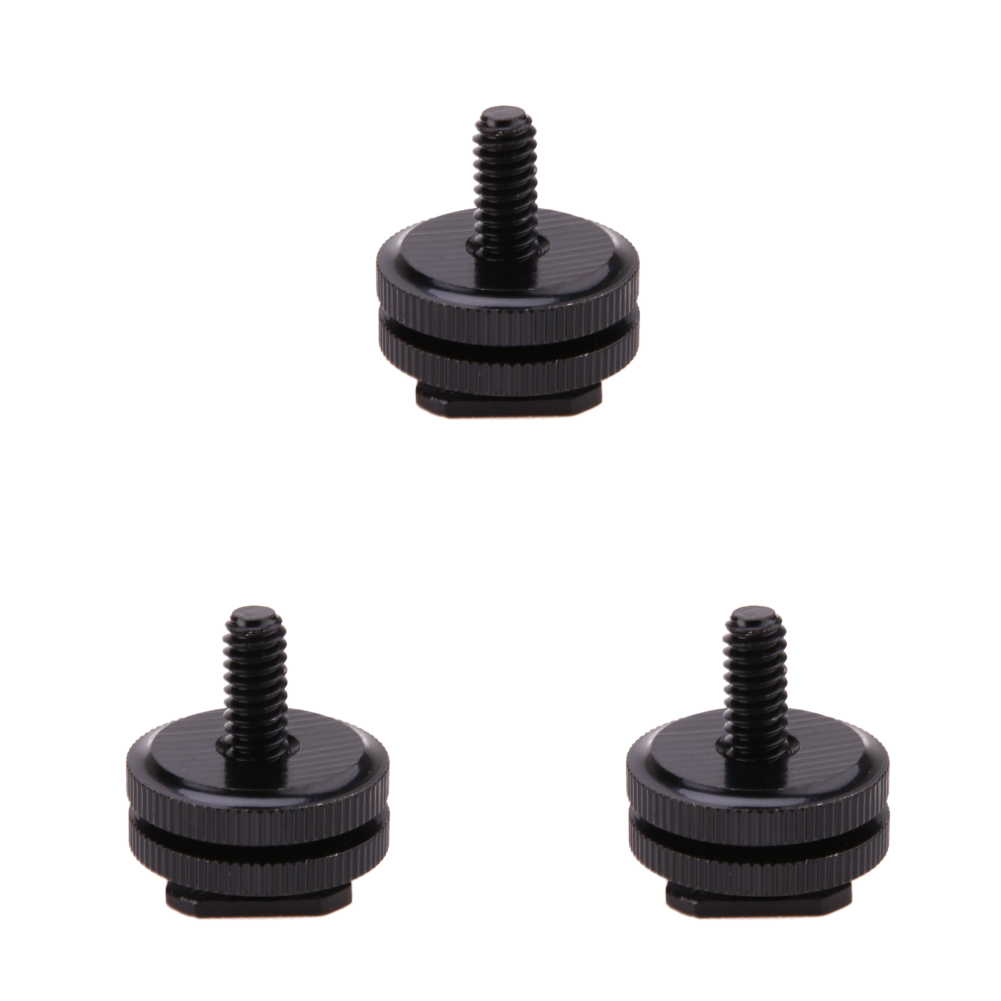1/4 Zoll Stativ schraube zum Blitz Blitzschuh Adapter schwarzer Schrauben Adapter Stativ halterung Blitzschuh halterung für Kamera Studio Zubehör: Schwarz