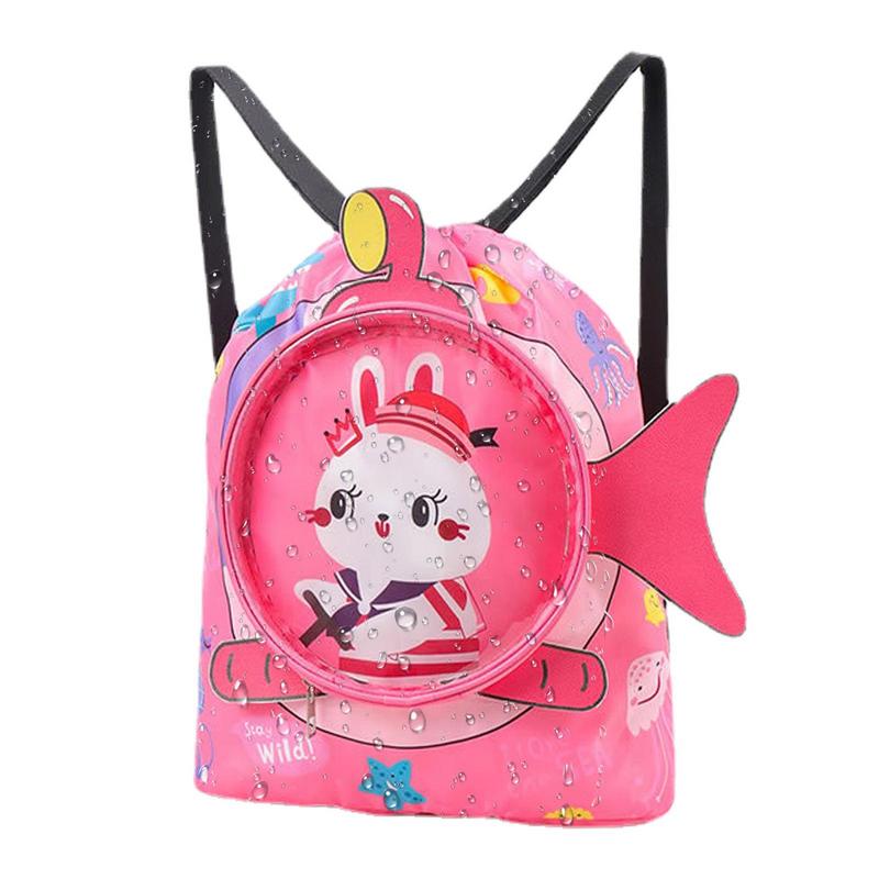Bolsa de natación para niños, mochila de playa con animales bonitos para niños, bolsa de natación para niñas, playa, piscina, natación, mochila húmeda y seca para exteriores