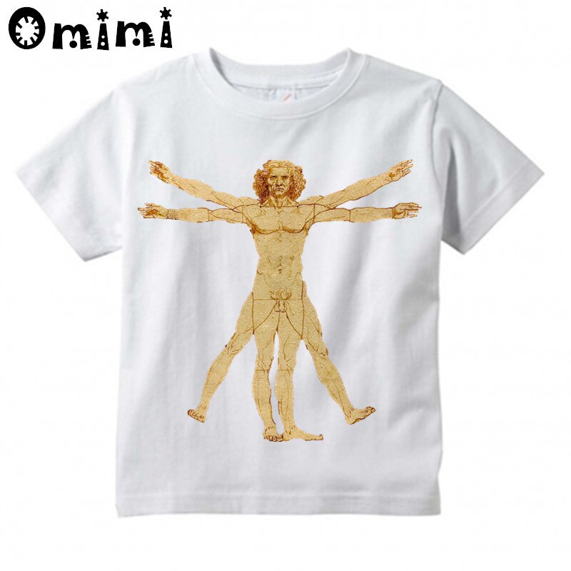 T-Shirt manches courtes enfant blanc | Pour garçons/filles, Da Vinci Rock imprimé, guitare de musique
