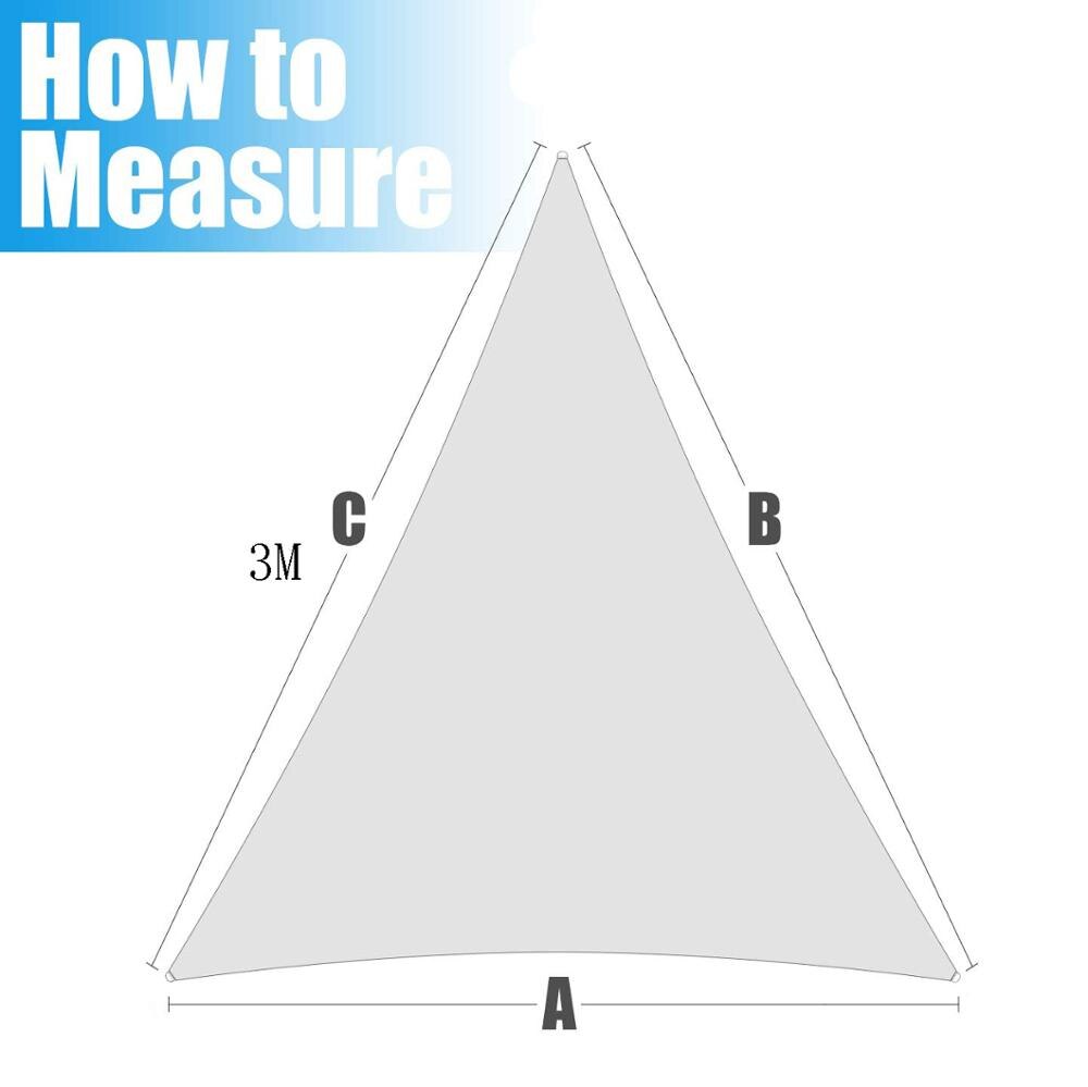 Beige Sun Shade Sail Canopy Awning, 95% UV Blockage Water Permeable, Commercial & Residential, for Patio Yard Pergola: 3M