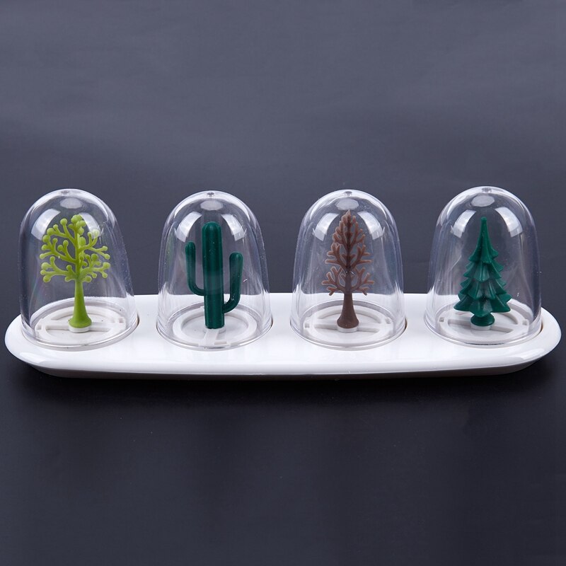 4pcs Kitchen Supplies Four Seasons Plant Spice Jar Seasoning Bottle Salt Sugar Pepper Shaker Cooking Tools