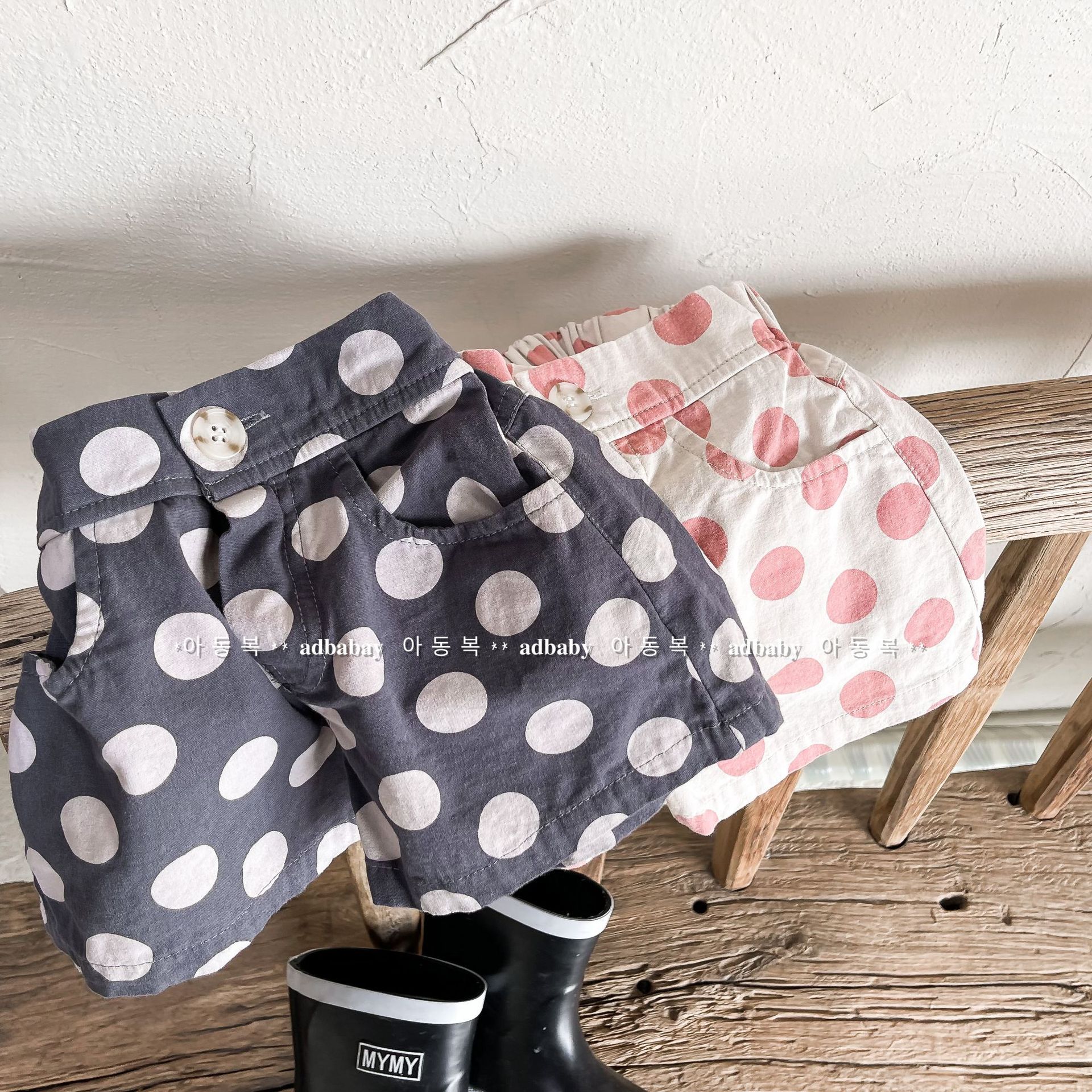 Pantalones cortos con estampado de lunares para niñas, Shorts informales de algodón, ropa para niños, novedad de verano 2022