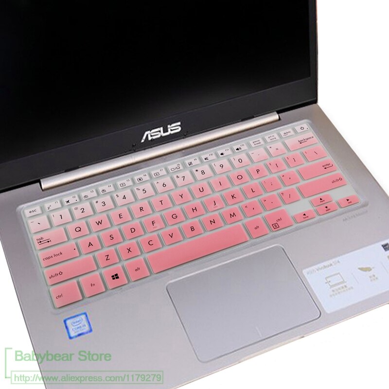 14 zoll Tastatur schutz haut Abdeckung Für ASUS ZenBook kippen 14 UX461UA UX461UN UX461/VivoBook S14 S406UA S406U S406 Laptop: fadepink