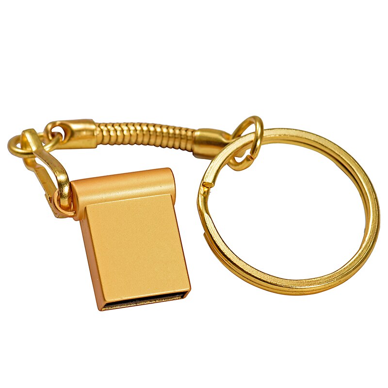 Jaster Mini Usb 2.0 Flash Drives 64 Gb 32 Gb 16 Gb Usb Stick Te Grote Capaciteit Usb Flash drive 128 Gb: 64GB / Gold
