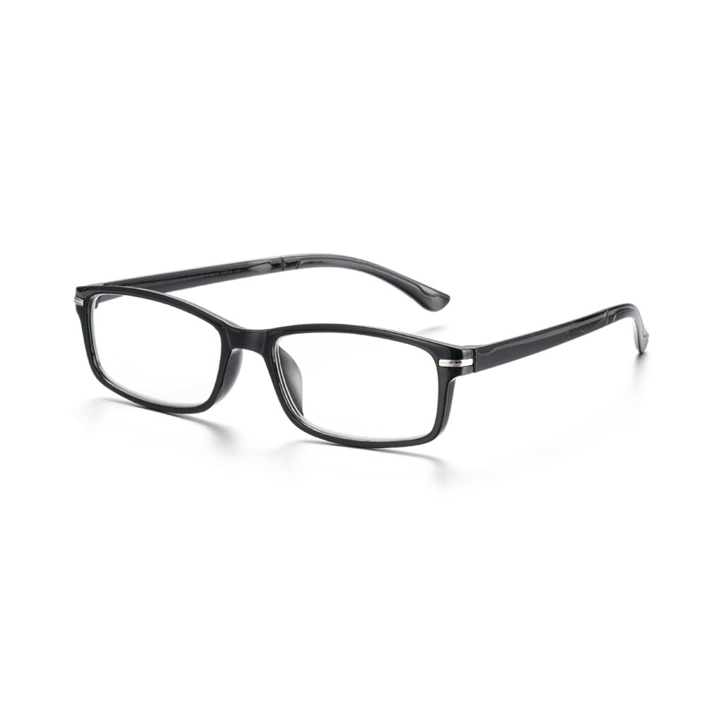 Blue Light Blocking Presbyopic Glasses Men Women TR90 Reading Glasses Flexible Lightweight Computer Eyewear Vision Care: +100 / black