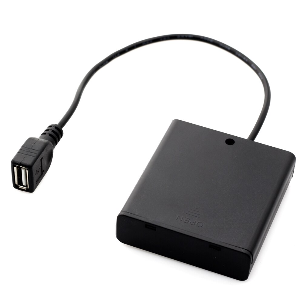 Usb batteriboks til 5v led strip lys usb mini strømforsyning
