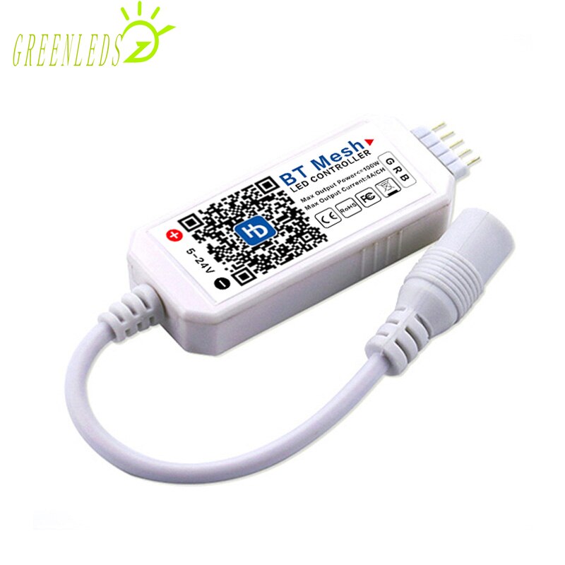 LED Single/RGB(W) Color Mini Bluetooth Music Controller JM-MBM-RGBW DCDC12-24V 16A Bluetooth Controller