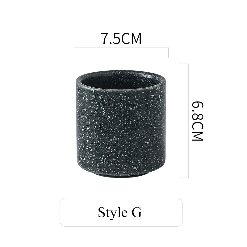 LUWU Japanese Ceramic teacup water cup handmade chinese kungfu teacup drinkware 200ml: Style G