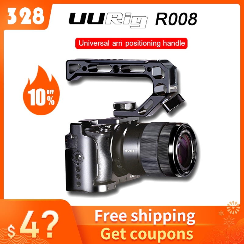 UURig Camera Cage for Sony A6400 Vlog Housing Cage Handle Video Rig With Wooden Handgrip/ Arri Metal Top Handle VS SmallRig Cage
