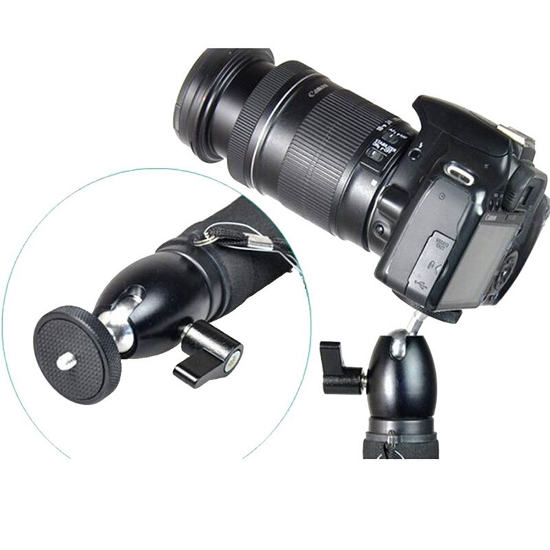 Mini Bal Hoofd Statief Dslr Dv Camera 360 Swivel Balhoofd 1/4 "Schroef Mount Stand LHB99