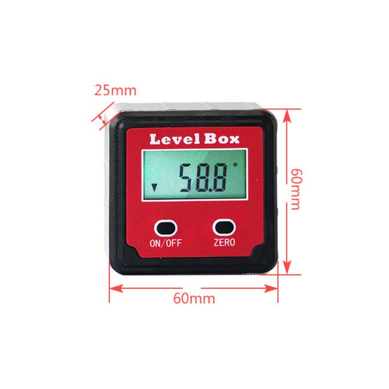 Elektronische Digitale Gradenboog Inclinometer Goniometer Hoek Gradenboog Universal Bevel 360 Graden Hoek Meting Niveau Doos