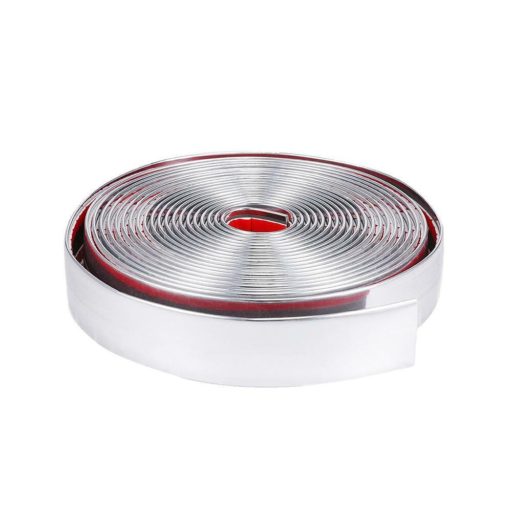 25 Mm X 5 M (16ft) Chroom Zilver Moulding Trim Auto Grille Bumper Protector Strip Auto Decor Accessoires: Default Title