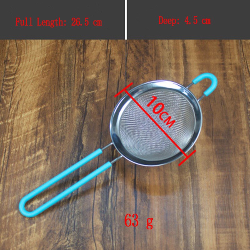Optional Stainless Steel Fine Mesh Wire Sieve Tea Strainer Mesh Oil strainer Flour Colander Sieve Food Filter: 10cm silica gel