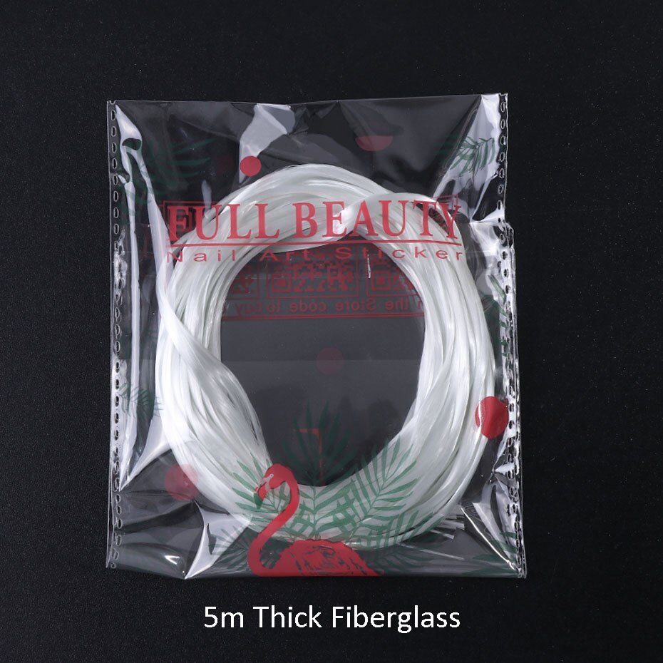 1m/2m/5m Nail Art Fiberglass For Nail Extension Building Clear Nails Fibernails Silk Acrylic Tips With Scraper Manicure SA1578: Thick 5m