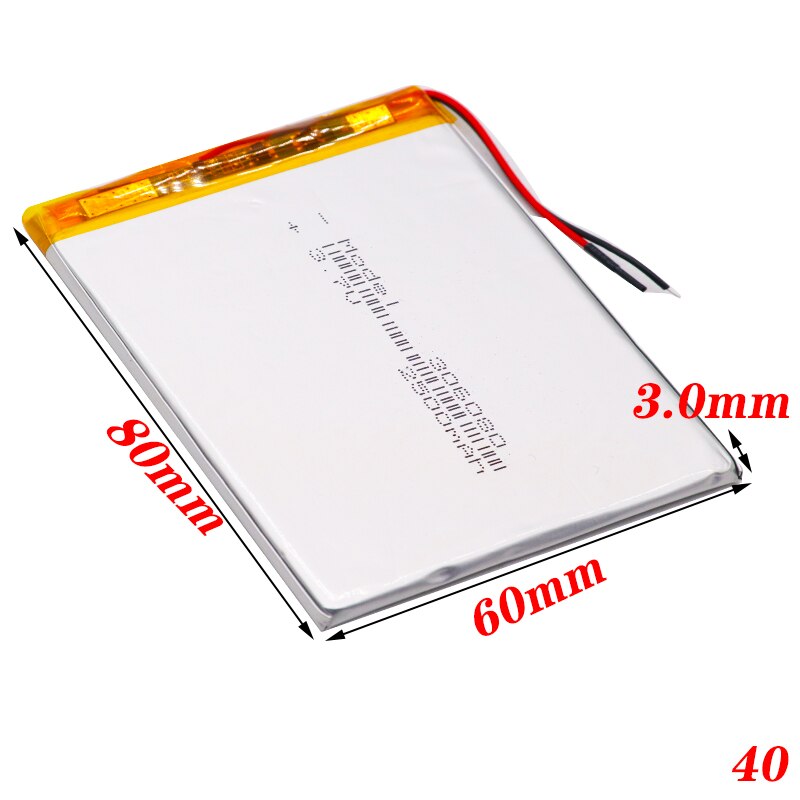 Tablet Battery Example 2pcs The tablet battery 306080 3.7V 2500mah Lithiu... – Grandado