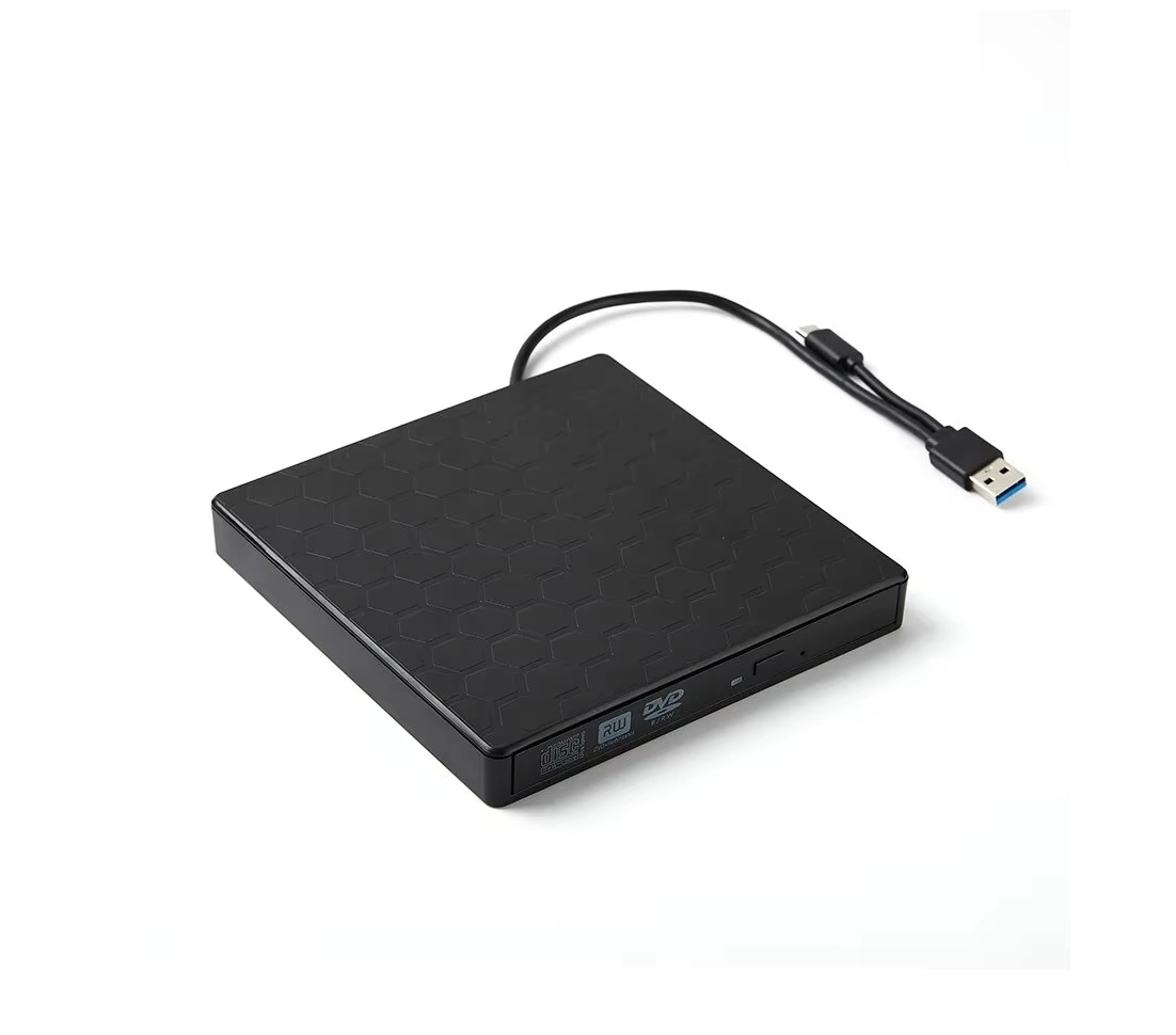 External CD DVD Drive, USB 2.0 Slim Protectable External CD-RW Drive DVD-ROM Player for Laptops Desktop PCs