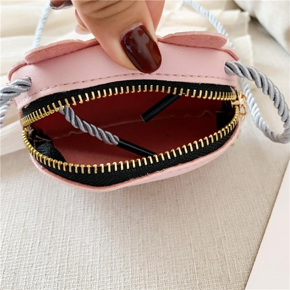 Casual Small Cute Cartoon Messenger Children Girls Mini Handbags Zipper Shoulder Solid Color Crossbody Bags Y719