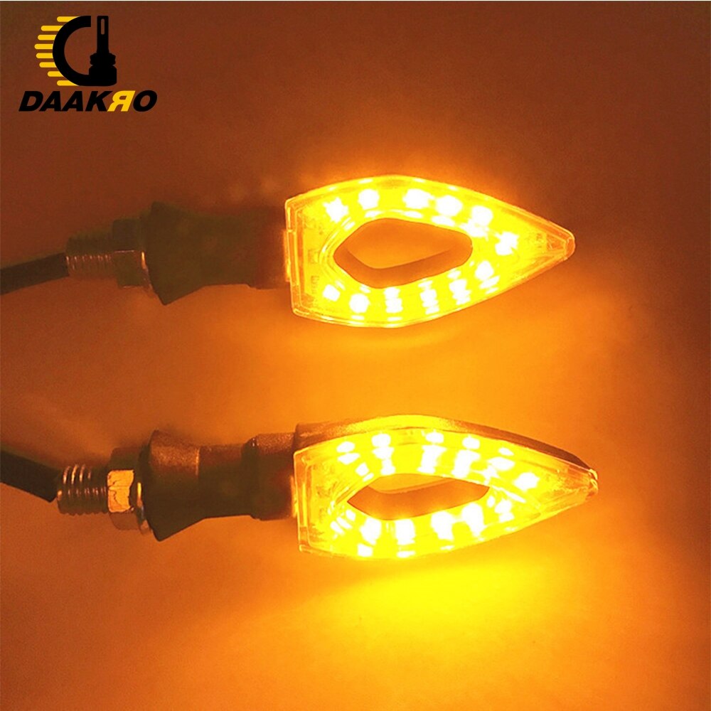 2 stuks universele knipperende led-knipperlichten voor motorfietsen met stromend water en amberkleurige led-knipperlichten voor motorfietsen