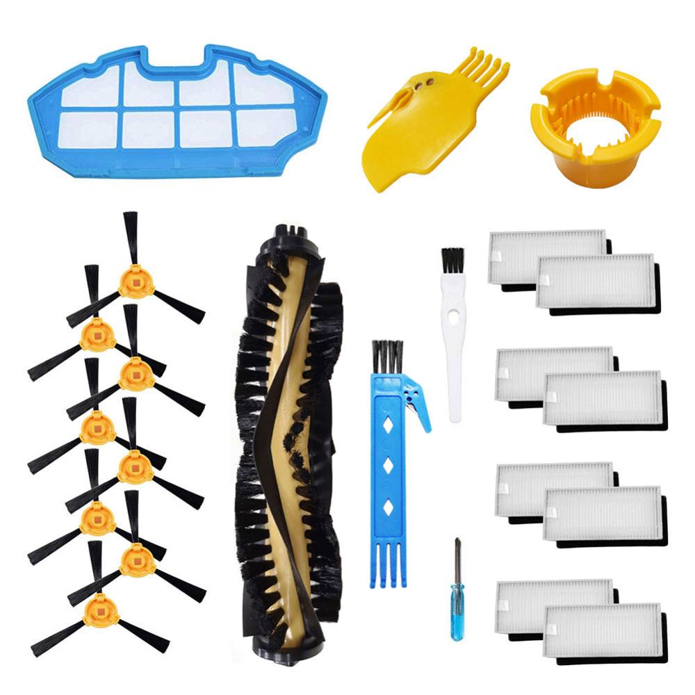 Accesorios repuestos para Cecotec aspiradora Robot Conga Excel 990 1 cepillo principal, 8 filtros Hepa, 8 brochas laterales, 3 telas: Naranja