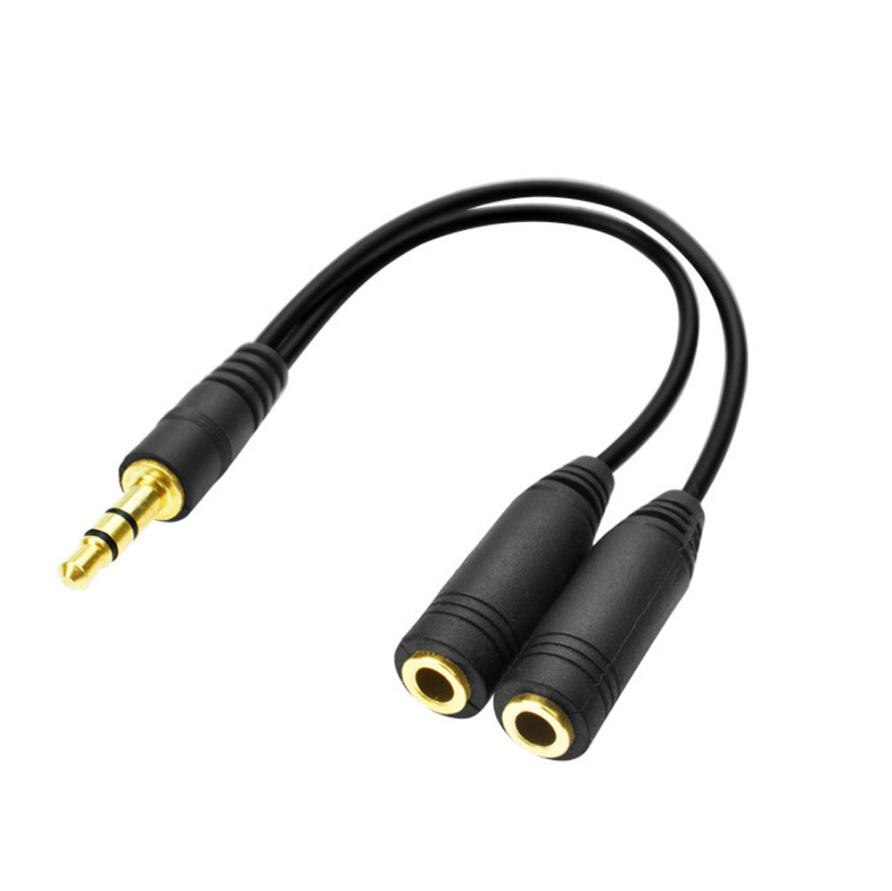 Aux Kabel Jack 3.5 Mm Audio Kabel 3.5 Mm Jack Stereo Audio Male Naar 2 Vrouwelijke Headset Mic Y Splitter kabel Adapter