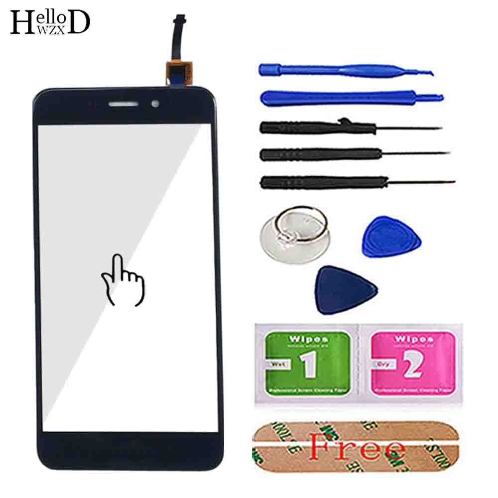 Mobile Touch Screen For Huawei Honor 6C Touch Touchscreen Sensor Panel Digitizer Outer Glass Tools Adhesive Wipes: Black With Tools