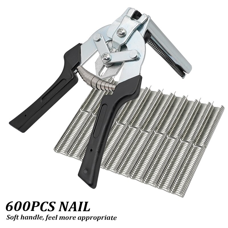 Alicates de anillo de cerdo, herramienta M, Clips, grapas, pollo, hámster, pájaro, conejo, jaula de malla, cercado de alambre, abrazadera enjaulada, suministros para aves de corral y animales
